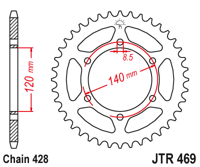 Звезда ведомая JTR469 44 - фото 1