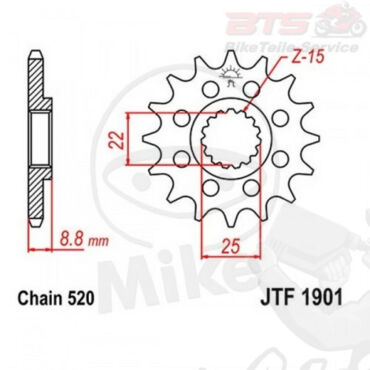 JTF 1901 14 SC звезда ведущая 14 зубов  ( KTM EXC / F - HQV FE / TE ) - миниатюра 1