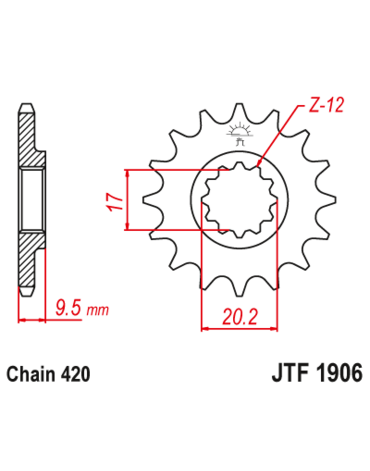 Звезда ведущая JTF1906.14