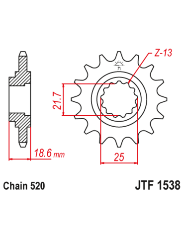 Звезда ведущая JTF1538.13