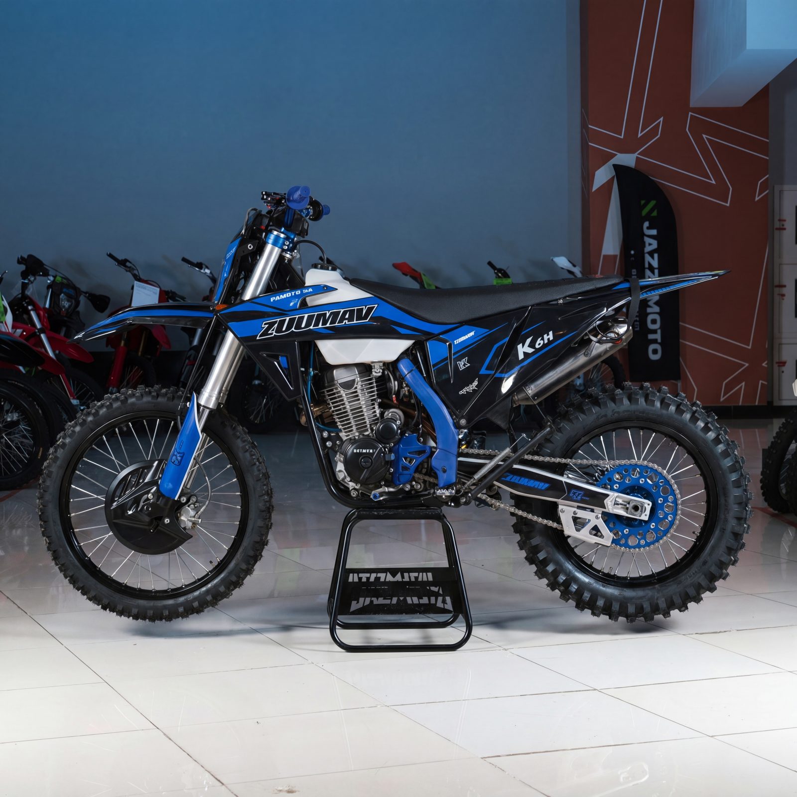 Мотоцикл кроссовый Zuumav K6H (300cc 4v) синий 21 18