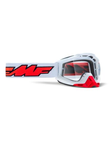 Маска кросс FMF Powerbomb Rocket белая с прозрачной линзой