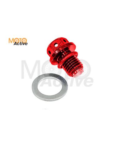 Пробка слива масла CNC с магнитом IGP М12 х1,50 (красный)