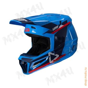 Кроссовый шлем 3.5 V25 Royal - Синий - миниатюра 3