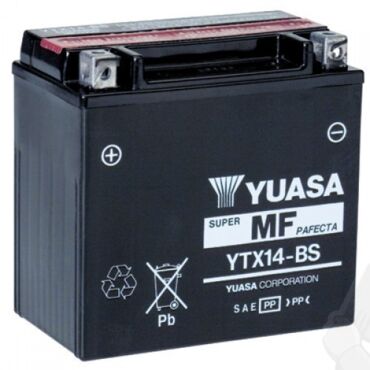YUASA АКБ аккумулятор YTX14 BS (5050694004513) - миниатюра 1