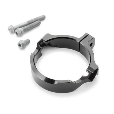 Защита выпускного фланца черная KTM 250 300EXC 24 25 / Husqvarna TE250 300 24 25 / GasGas EC250 300 24 25 - миниатюра 2
