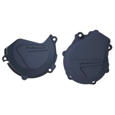 Комплект защиты крышек сцепления и генератора Polisport FE 450 (17>) (син.) - миниатюра 1