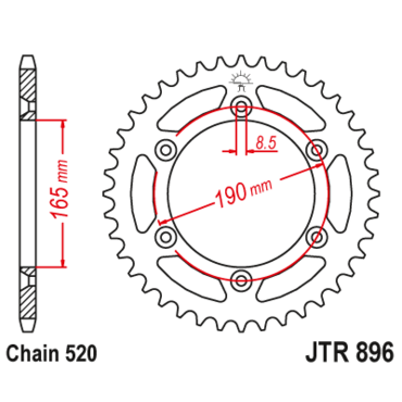 Звезда ведомая JTR896 50 - миниатюра 1
