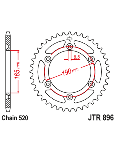 Звезда ведомая JTR896 48