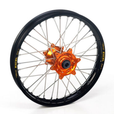 Колесо заднее Haan Rex 18 2,15 KTM All SX F 23-.. Black Rim Orange Hub 22mm - миниатюра 1