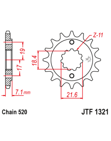 Звезда ведущая JTF1321 12