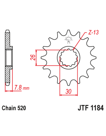 Звезда ведущая  JTF1184 18