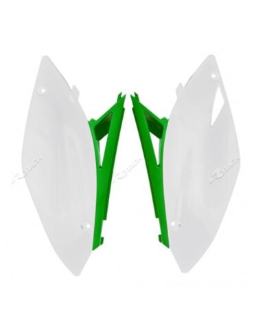 Боковины задние Kawasaki KX250F 2009 2012 и Kawasaki KX450F 2009 2011 бело зеленые