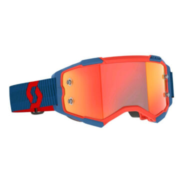 Scott Очки Fury dark blue neon red orange chrome works - миниатюра 3
