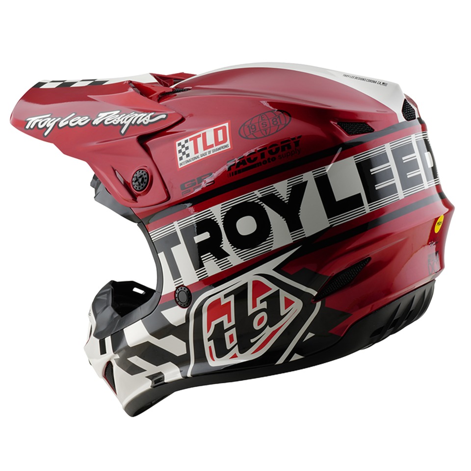 Мотошлем Troy Lee Designs GP Pro Fifty-50 White/Red 2025 - фото 6