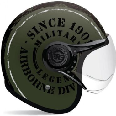 Шлем Royal Enfield AIRBORNE DIV. O F BATTLE GREEN (M)58 CM - миниатюра 1
