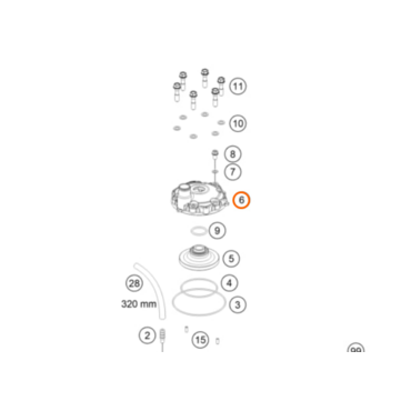 KTM CYLINDER HEAD Головка цилиндра 125 SX 17 22 ( 50430106000 / 50430006000 ) - миниатюра 1