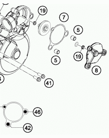 KTM втулка направляющая 9,8 X 7 X 10 ( 49030090100 / 49030090000 )