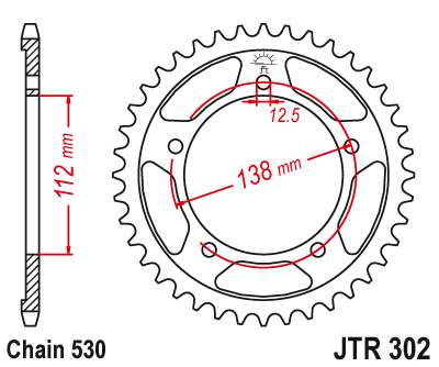 Звезда ведомая JTR302 45 - фото 2
