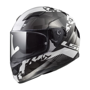 Шлем дорожный LS2 FF320 STREAM EVO HYPE, black white grey (M, Взрослая  Дорожная) - миниатюра 2