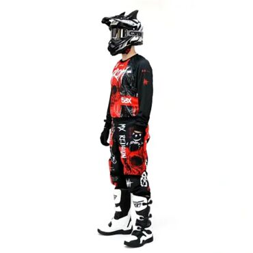 Штаны кроссовые подростковые Grom MX Religion red - миниатюра 3