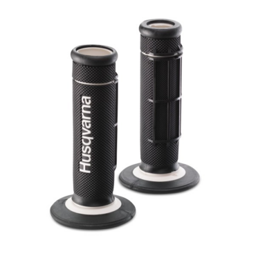 Husqvarna GRIP SET BLACK WHITE OPEN Ручки руля (грипсы) черные ( открытый торец )  TC FC TE FE FX 701 ( 27002021000 ) - миниатюра 1