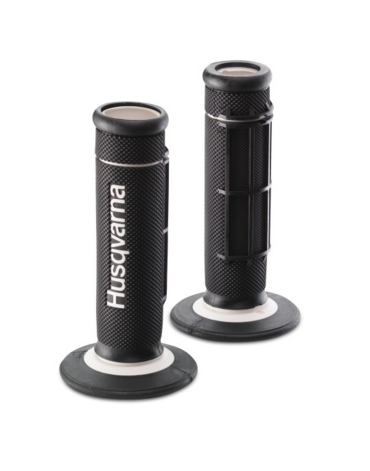 Husqvarna GRIP SET BLACK WHITE OPEN Ручки руля (грипсы) черные ( открытый торец )  TC FC TE FE FX 701 ( 27002021000 )
