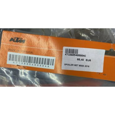 Комплект спойлеров бака оранжевых с графикой KTM SX85 13 17 - миниатюра 2