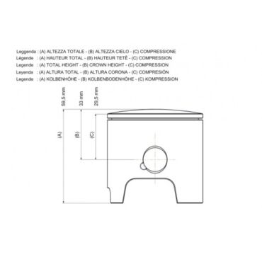 Поршень Malossi Sport 124cc [57,5мм] - Minarelli 100 2T - миниатюра 1