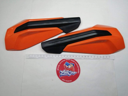 KTM лопухи оранжевые / накладка спойлер защиты рук (комплект 2 шт) SX / EXC 17-> ( 79602182044EB / 7960218204404 ) - фото 1