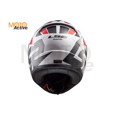 Мотошлем LS2 FF353 Rapid II Grid (бело красный) - миниатюра 3