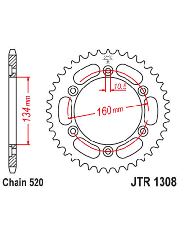 Звезда ведомая JTR1308 45