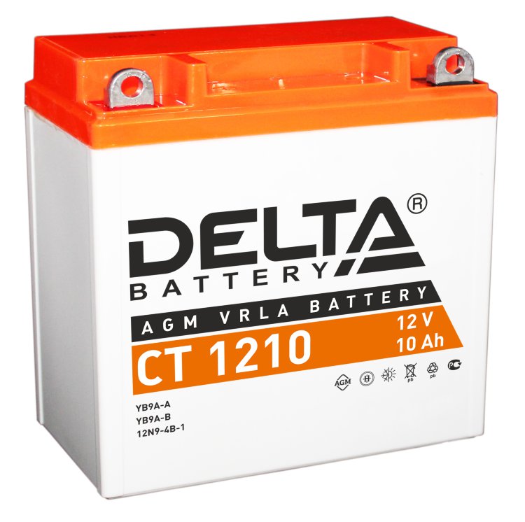 Аккумулятор для мотоцикла Delta CT 1210 137x77x135 мм
