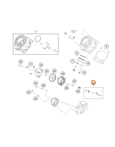 Шторка KTM OEM 46237020144 46337020033 65 SX