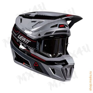 Шлем 8.5 V26 Composite + 5.5 очки Velocity - Серый - миниатюра 4