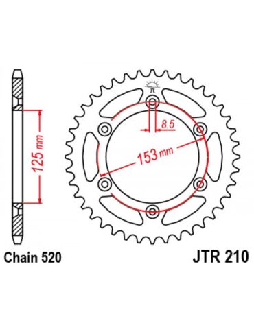 Звезда ведомая CR CRF 48 JT