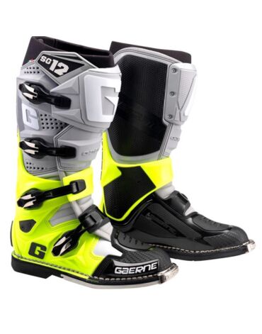 Мотоботы GAERNE SG 12, GREY YELLOW, FLUO BLACK