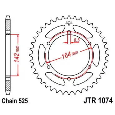 Звезда ведомая JTR1074 - миниатюра 1