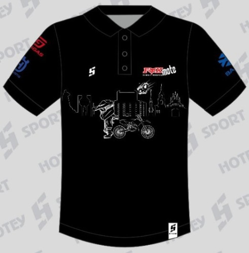 Футболка поло детская FOX MOTO, black (116 5 6Y, Детская Повседневная) - фото 1