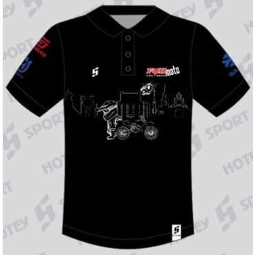Футболка поло детская FOX MOTO, black (116 5 6Y, Детская Повседневная) - миниатюра 1