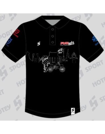 Футболка поло детская FOX MOTO, black (116 5 6Y, Детская Повседневная)