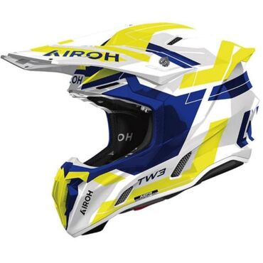 Шлем кроссовый Airoh Twist 3 Dynasty Blue Yellow Gloss - миниатюра 2