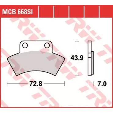 Колодки тормозные дисковые MCB668SI - миниатюра 1