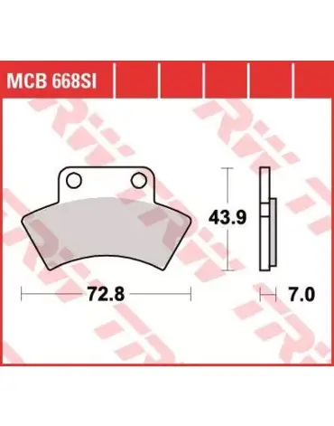 Колодки тормозные дисковые MCB668SI