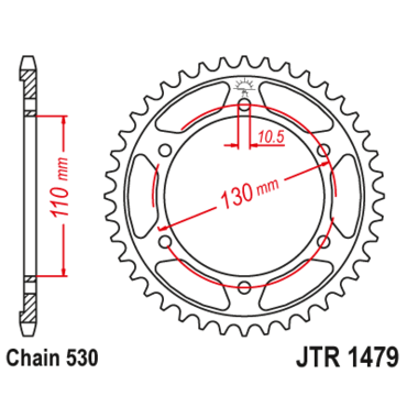 Звезда ведомая JTR1479.47ZBK - миниатюра 1