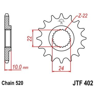 Звезда ведущая JTF402.16 - миниатюра 1