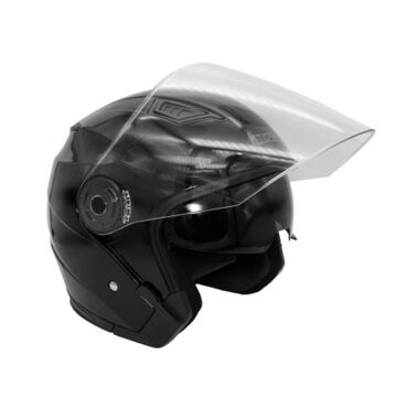 Шлем KIOSHI 516 Solid открытый со стеклом и очками    - миниатюра 1