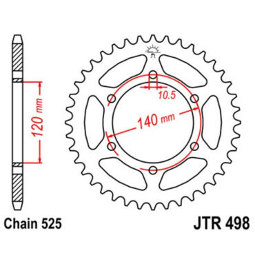 Звезда ведомая JTR498.38 - миниатюра 1