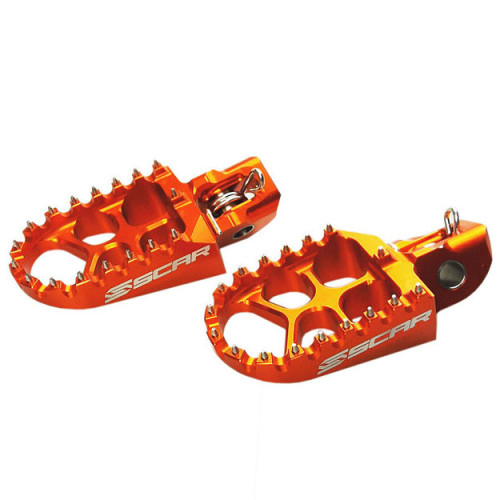 Подножки Scar Evo под мотоциклы 125SX 250SX 300SX 250SX F 350SX F 450SX F 2023 оранжевые - фото 1