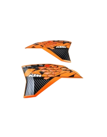 Спойлеры бензобака оранжевые с графикой (к т 2шт) KTM 65SX 09 15